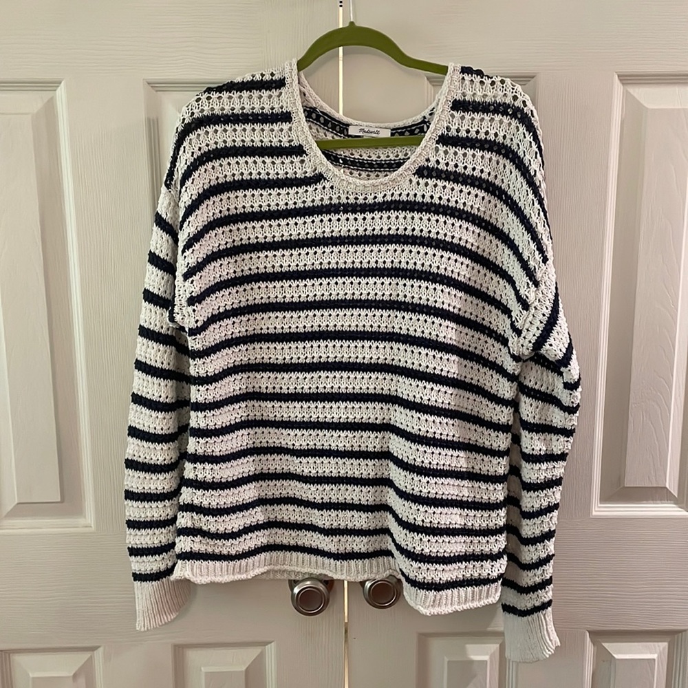 NWOT Madewell stripped knit sweater - size large.